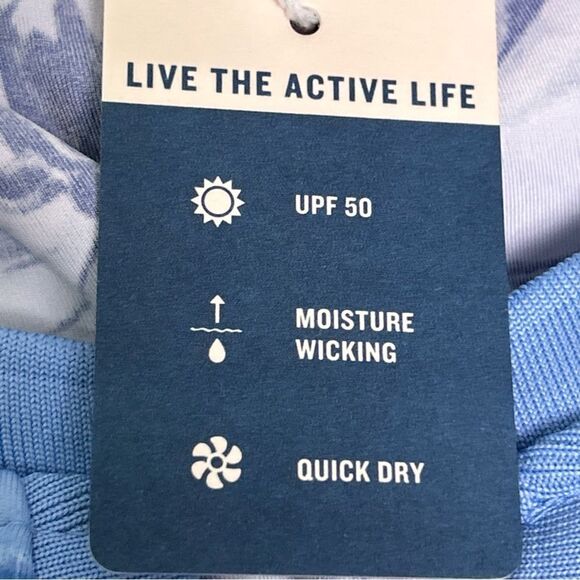 NWT Tommy Bahama Women’s L Active Dress Blue Floral Pleated UPF 50 Quick Dry - Picture 8 of 9